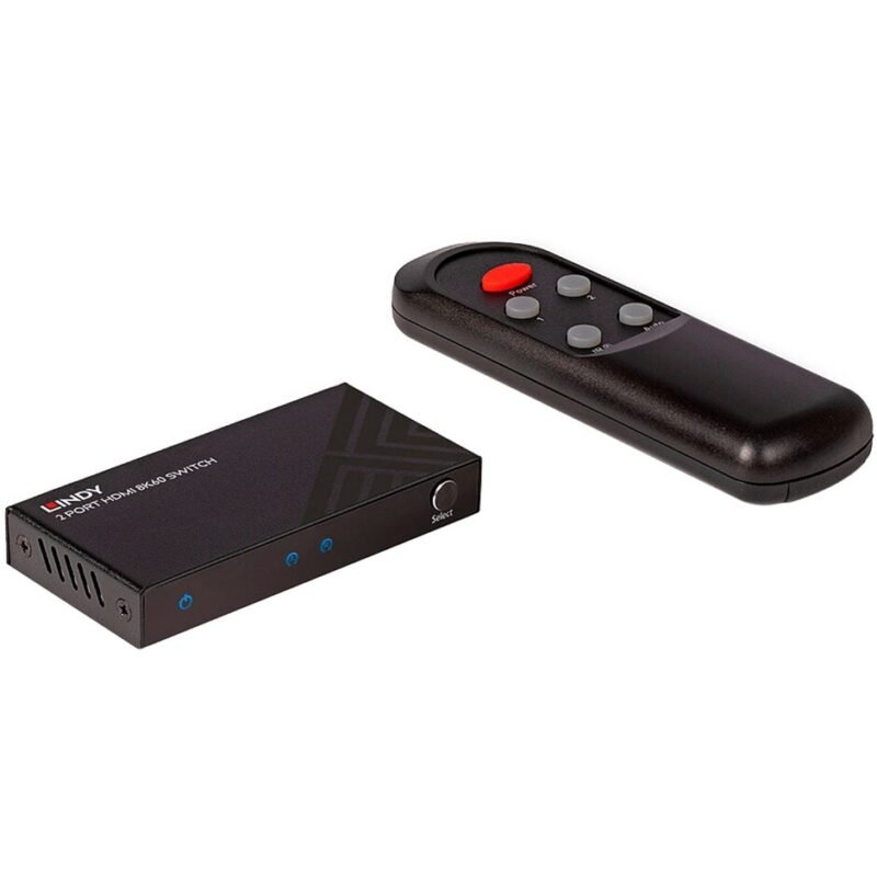 Lindy 2-Port HDMI Switch 2.1 8K60 HDR Negro