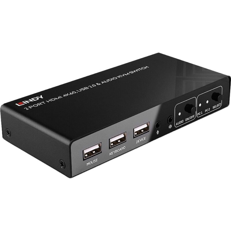 Lindy 2 Port KVM Switch HDMI 4K60