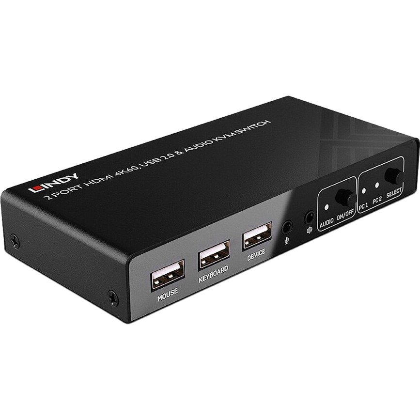 Lindy 2 Port KVM Switch HDMI 4K60