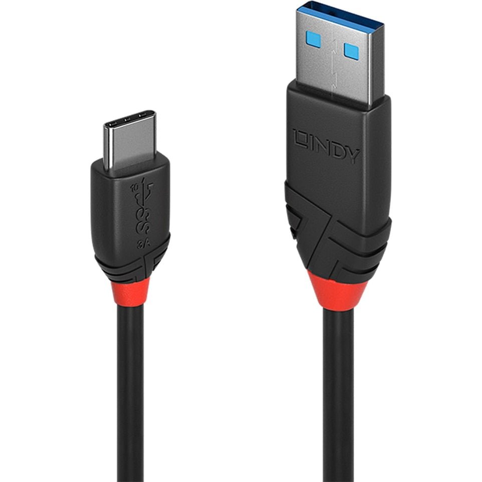 Lindy USB 3.2 Gen 2 Kabel Black Line Negro