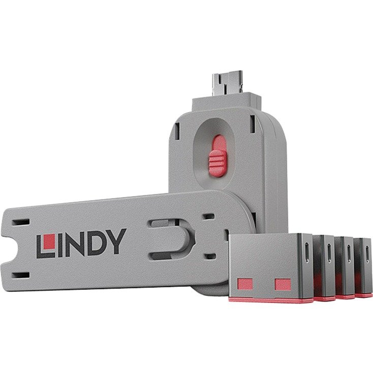 Lindy USB Port Schloss (4 Stück) con Schlüssel
