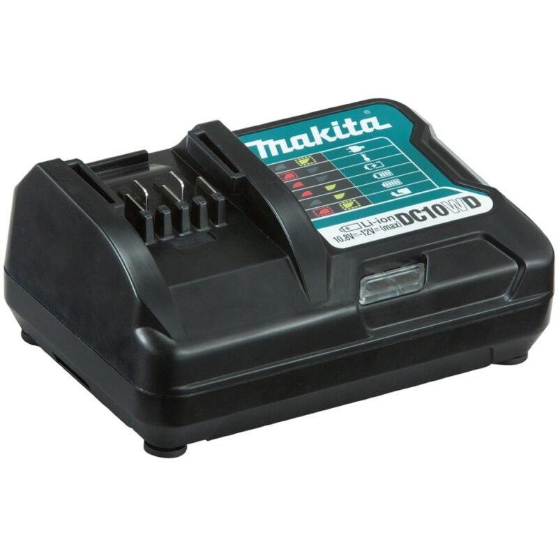 Makita Cargador DC10WD 12 V max. Negro