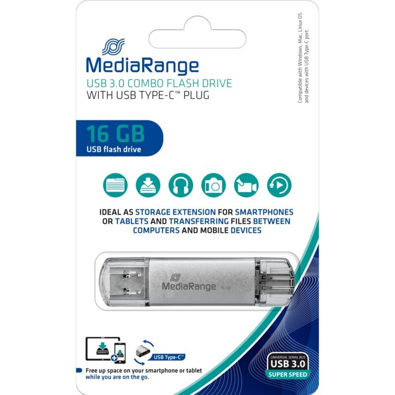 MediaRange Kombo-Speicherstick Plata