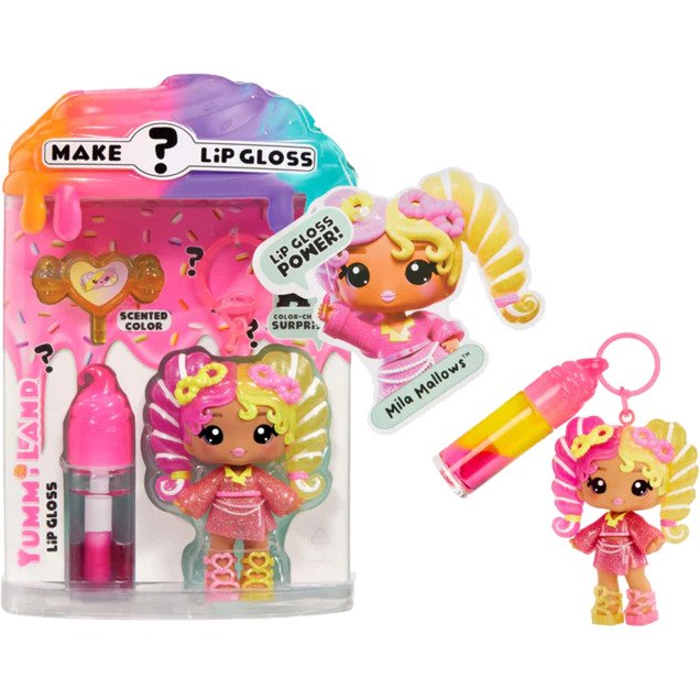 MGA Entertainment Yummiland Lip Gloss Doll: Mystery Color Change - Mila Mallows