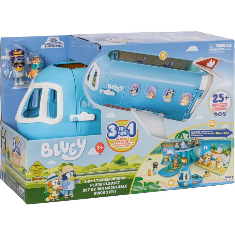 Moose Toys Bluey - 3-in-1 Airplane Spielset