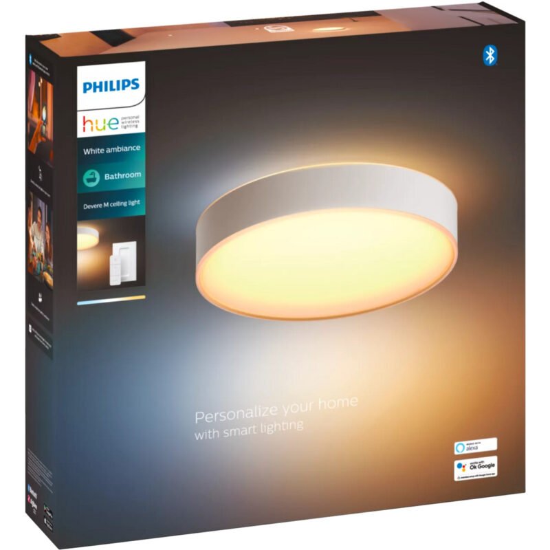 Philips Hue White Ambiance Devere Deckenleuchte M Plata