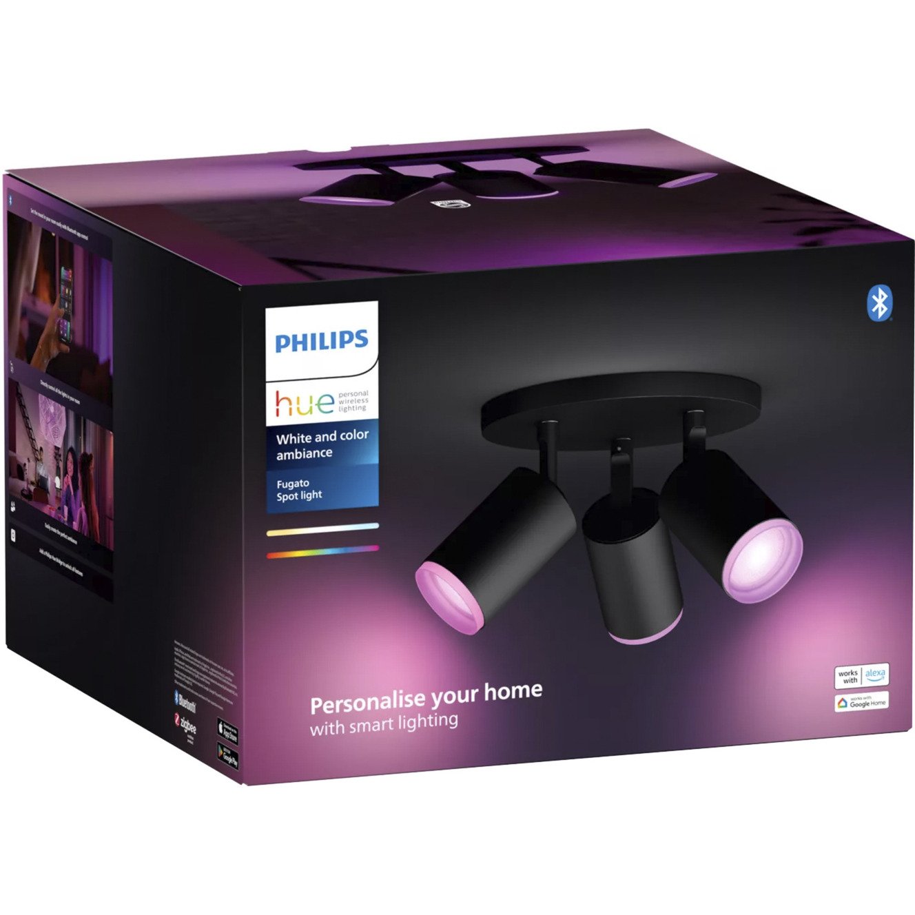 Philips Hue White & Color Ambiance Fugato 3er-Spot Blanco