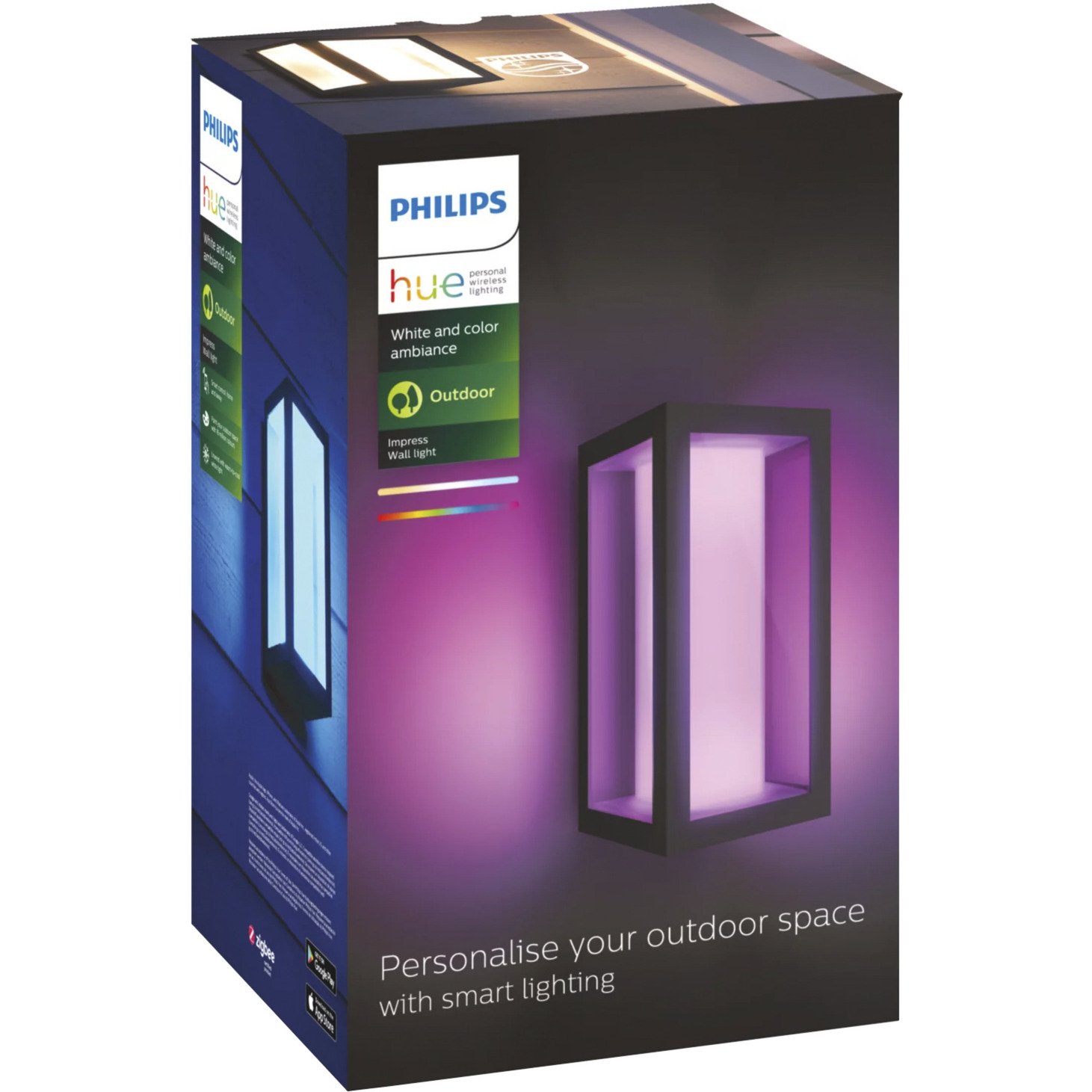Philips Hue White & Color Ambiance Impress Outdoor Wandleuchte Negro