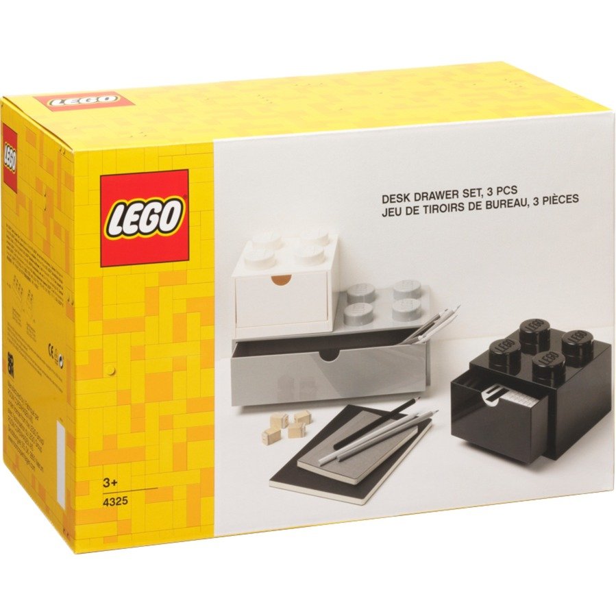 Room Copenhagen LEGO Schreibtischschubladen 3er-Set Blanco
