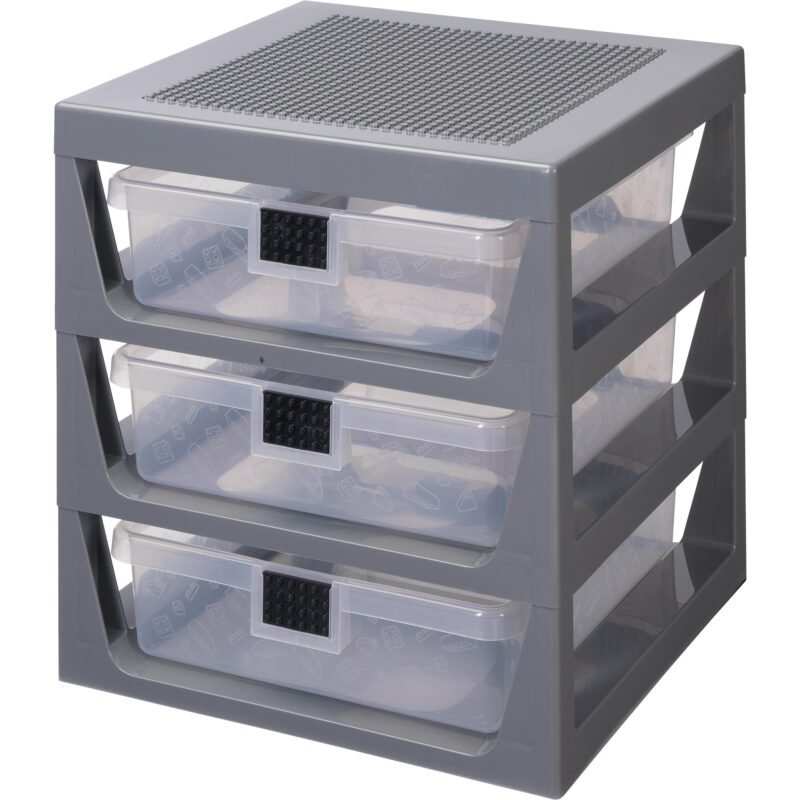 Room Copenhagen LEGO Schubladen Regal 3er Set Gris