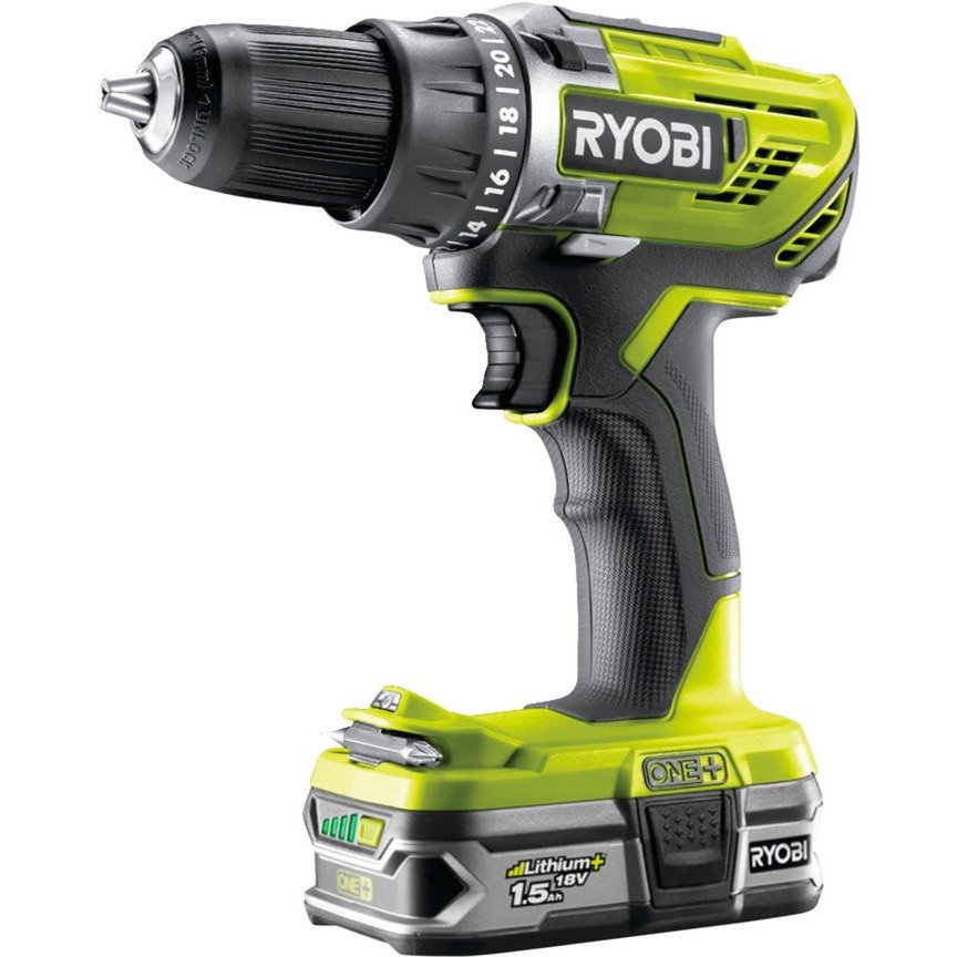 Ryobi ONE+ Akku-Bohrschrauber R18DD3-215S Verde