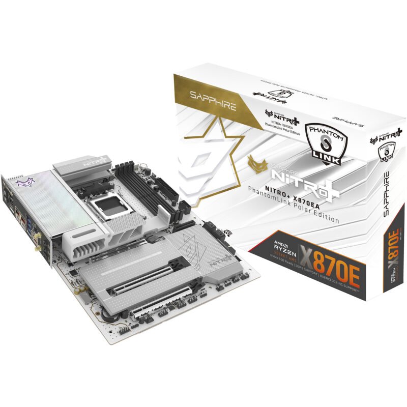 SAPPHIRE NITRO+ X870EA WIFI7 Phantom Link Polar Blanco