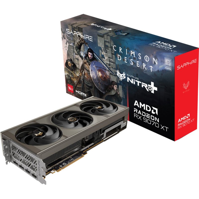 SAPPHIRE Radeon RX 9070 XT Nitro+ Crimson Desert Version Plata
