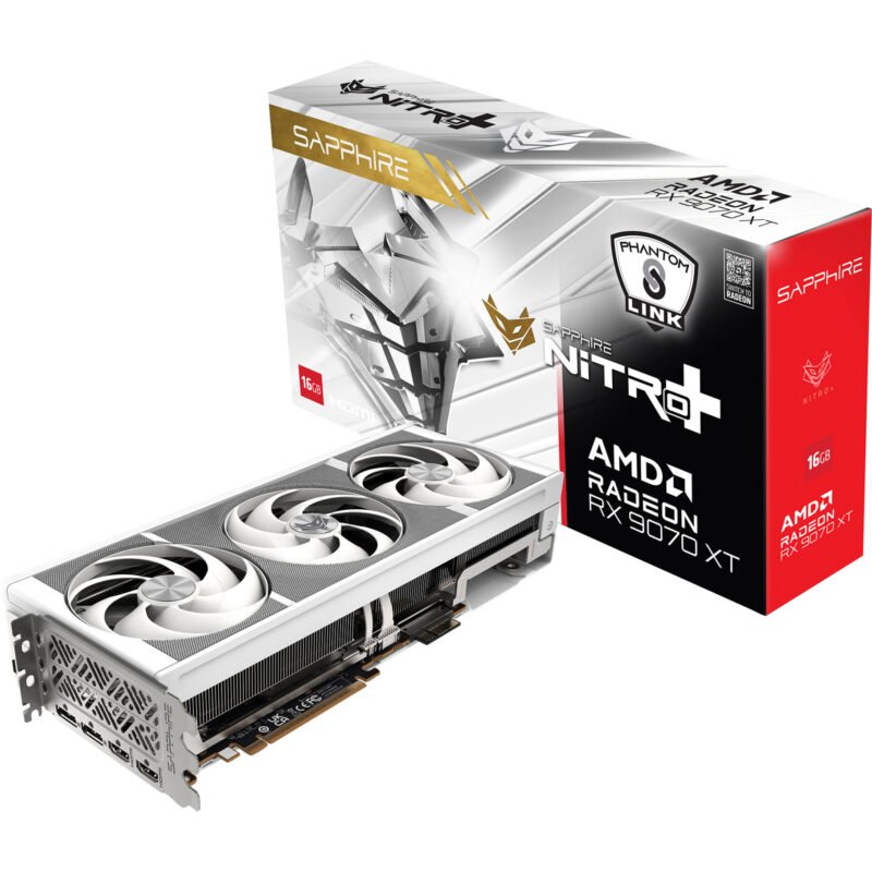 SAPPHIRE Radeon RX 9070 XT Nitro+ Phantom Link Polar OC Blanco