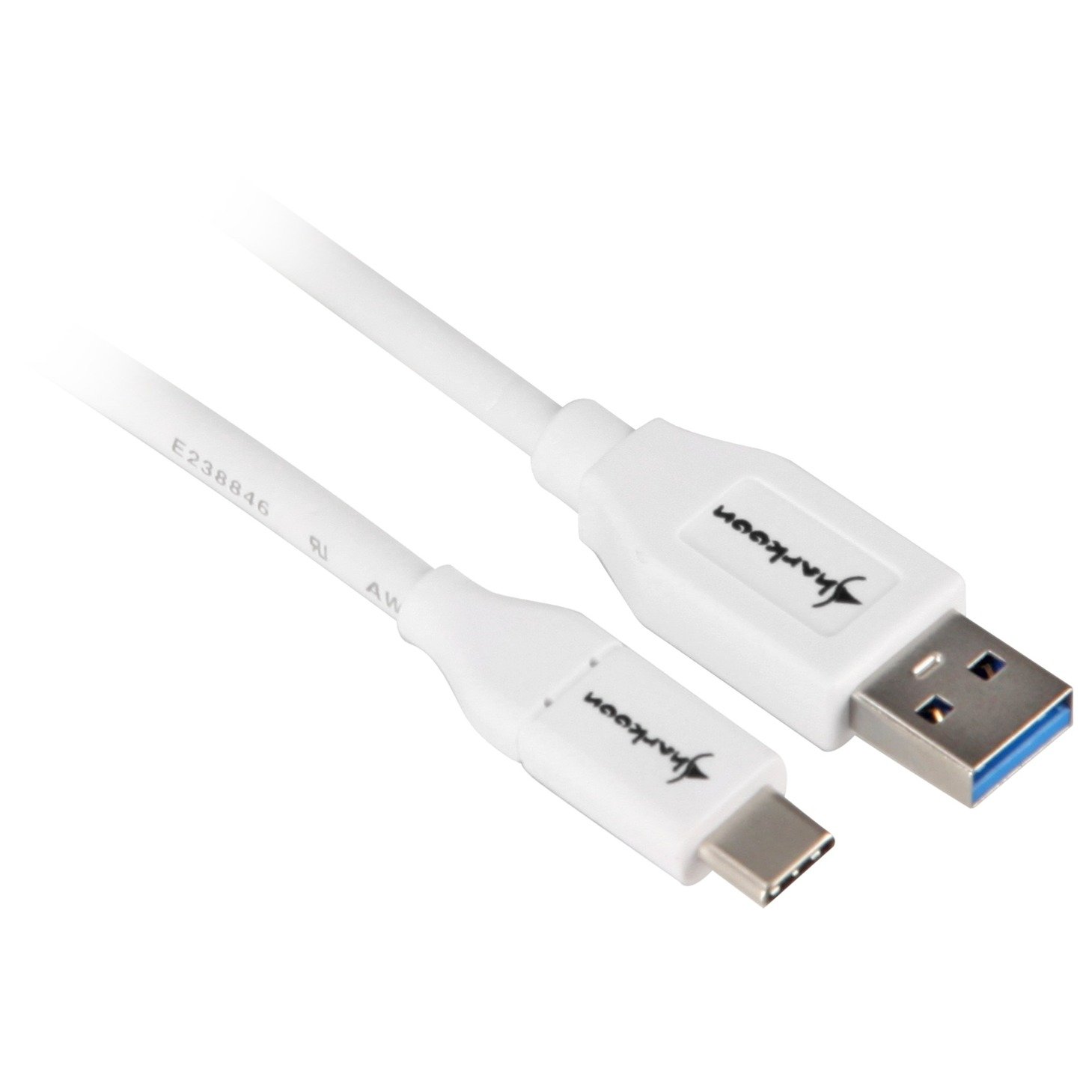 Sharkoon USB 3.2 Gen 2 Kabel Blanco