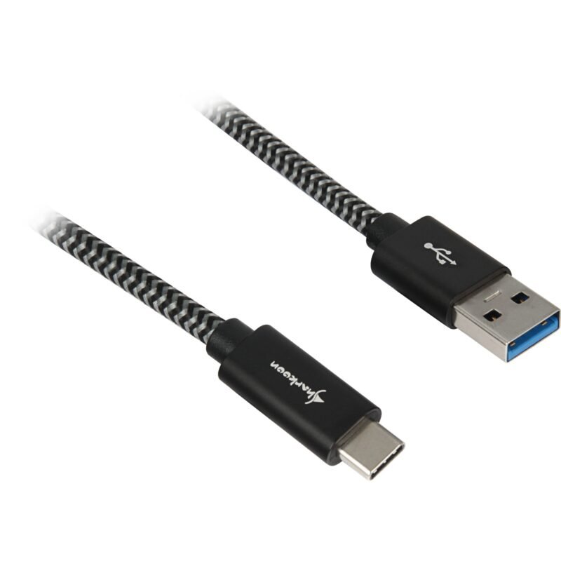 Sharkoon USB 3.2 Gen 2 Kabel Negro