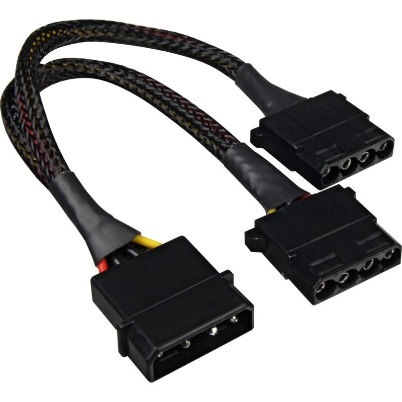 Sharkoon Y-Stromkabel 4Pin 5 Negro