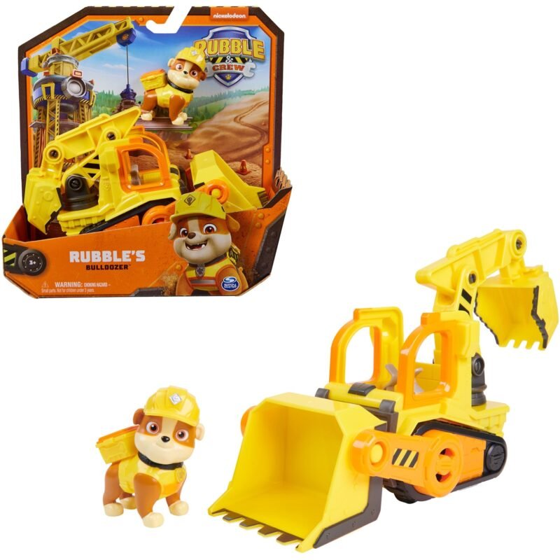 Spin Master Rubble & Crew - Planierraupen-Baufahrzeug con Rubble-Figur