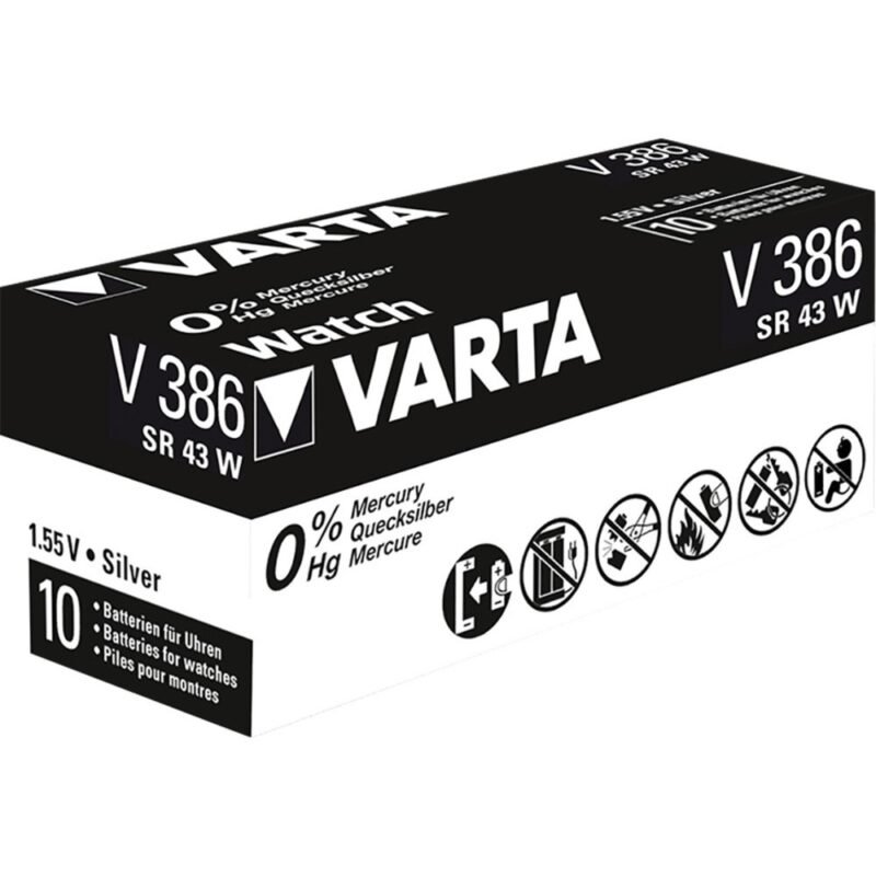 VARTA Silberoxid-Knopfzelle 386 Plata
