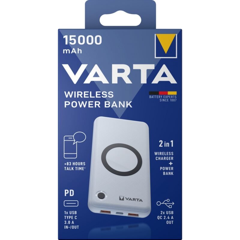 VARTA Wireless Powerbank 15.000 Blanco