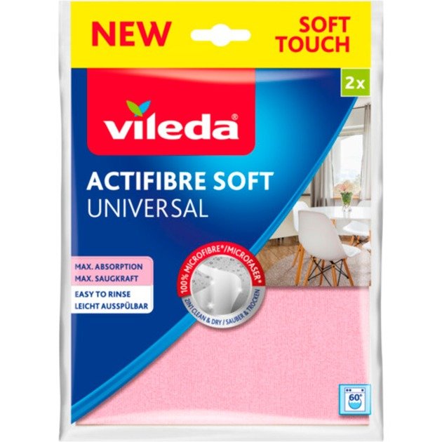 Vileda Allzwecktuch Actifibre Soft Rosa