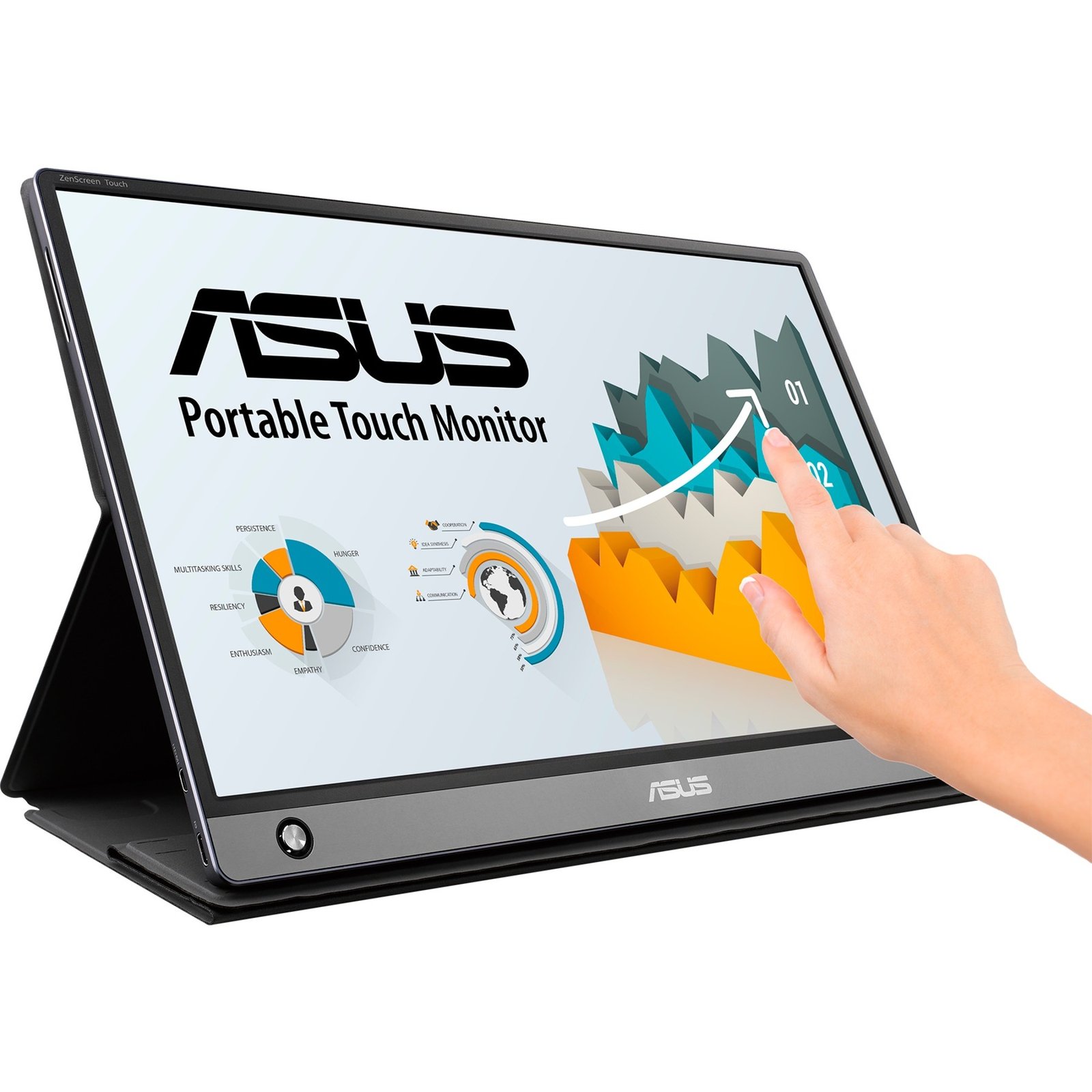 ASUS ZenScreen Touch MB16AMTR Negro
