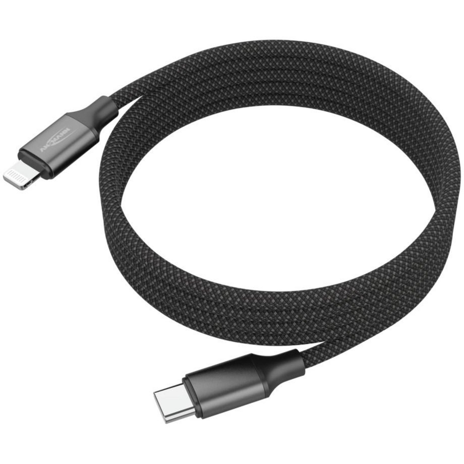 Ansmann Magnetisches USB Typ-C auf Lightning Ladekabel Negro