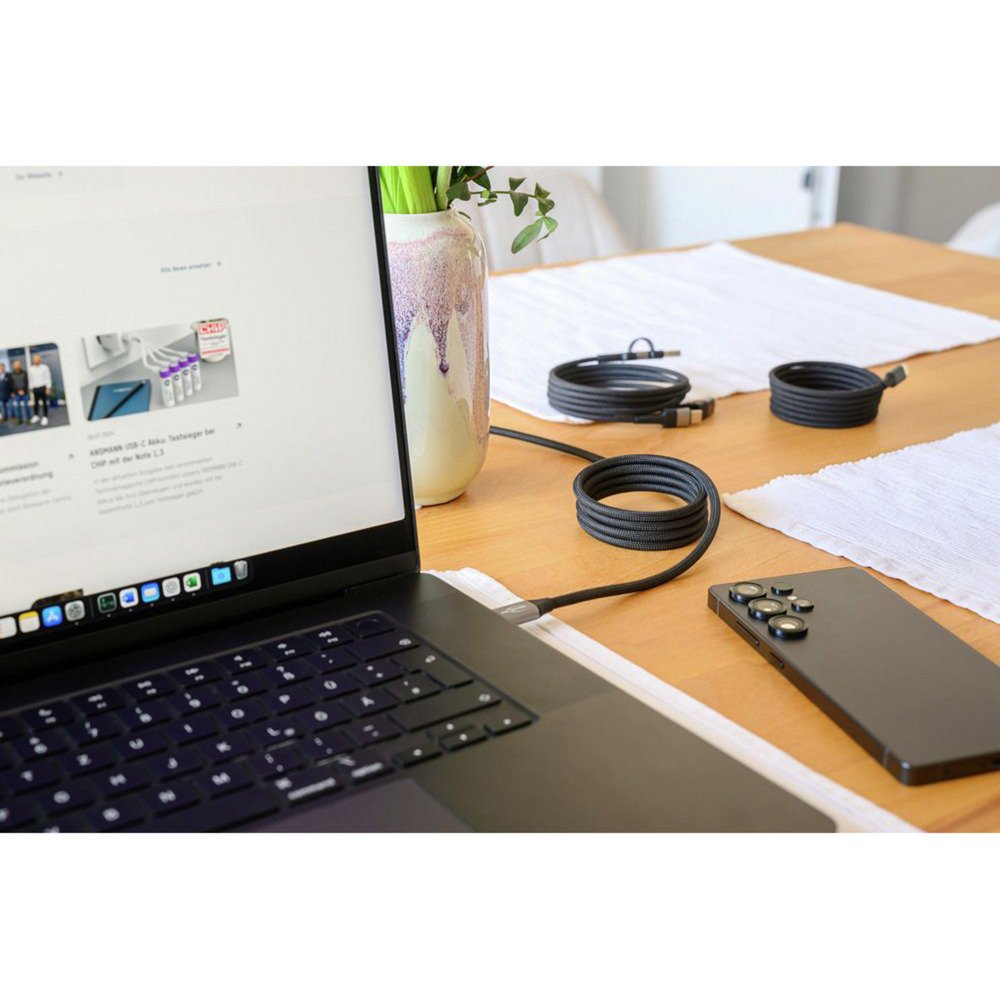 Ansmann Magnetisches USB Typ-C auf Lightning Ladekabel Negro - Imagen 4