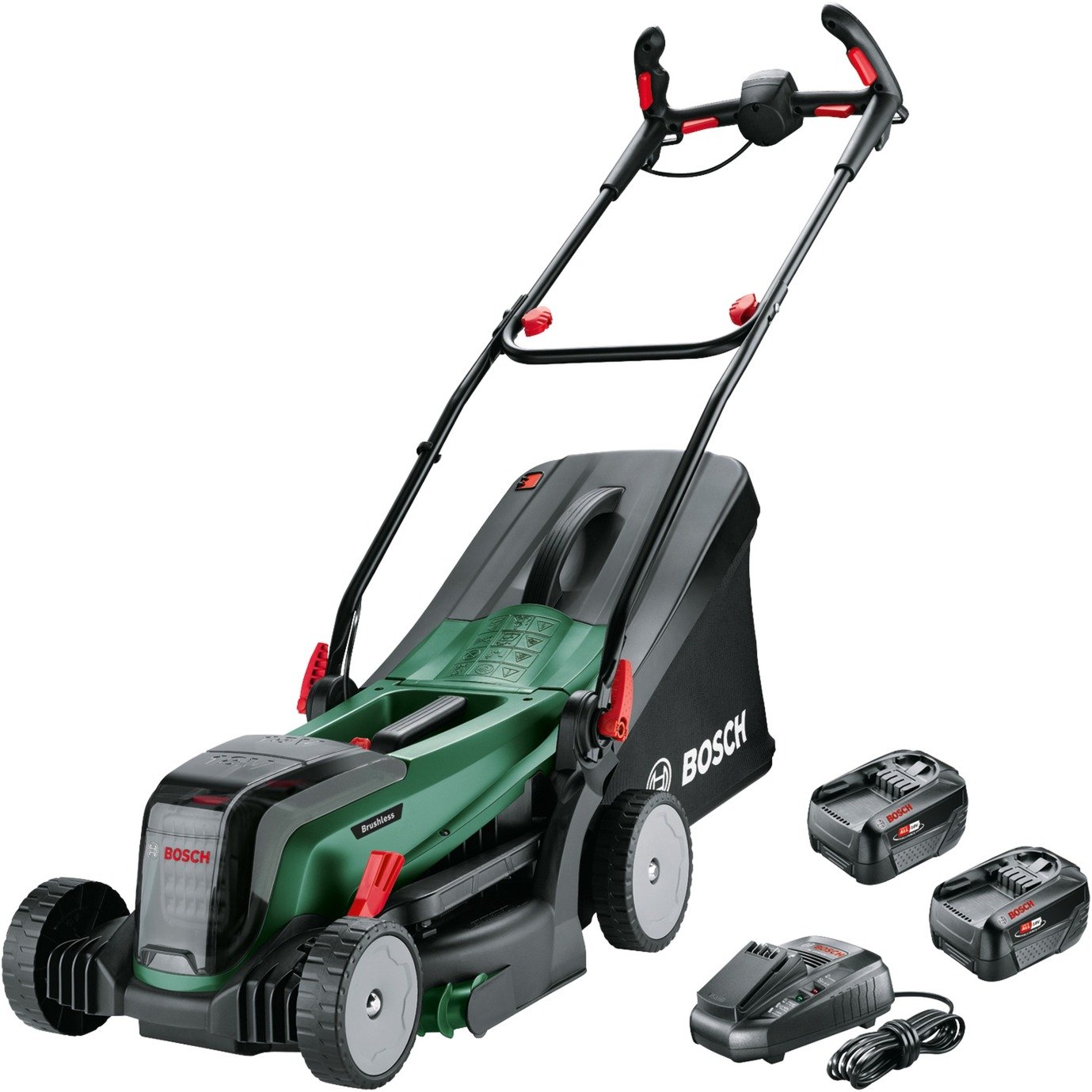 Bosch Akku-Rasenmäher UniversalRotak 2x18V-37-550 Verde - Imagen 2