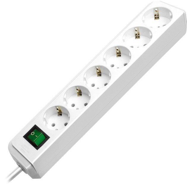 Brennenstuhl Eco-Line Steckdosenleiste 6-fach Blanco