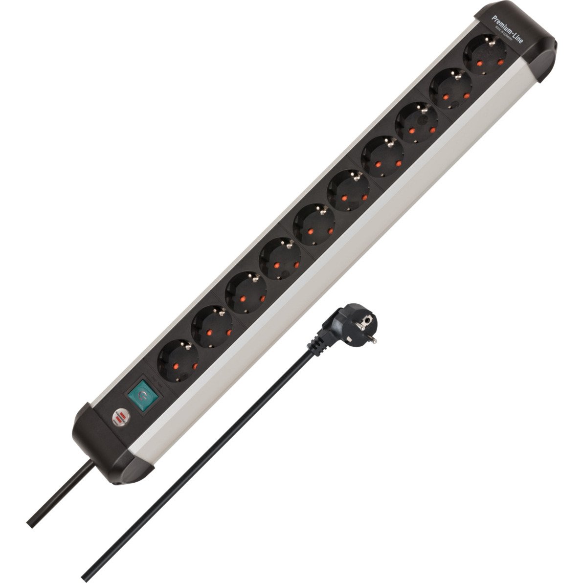 Brennenstuhl Premium-Alu-Line Steckdosenleiste 10-fach Negro