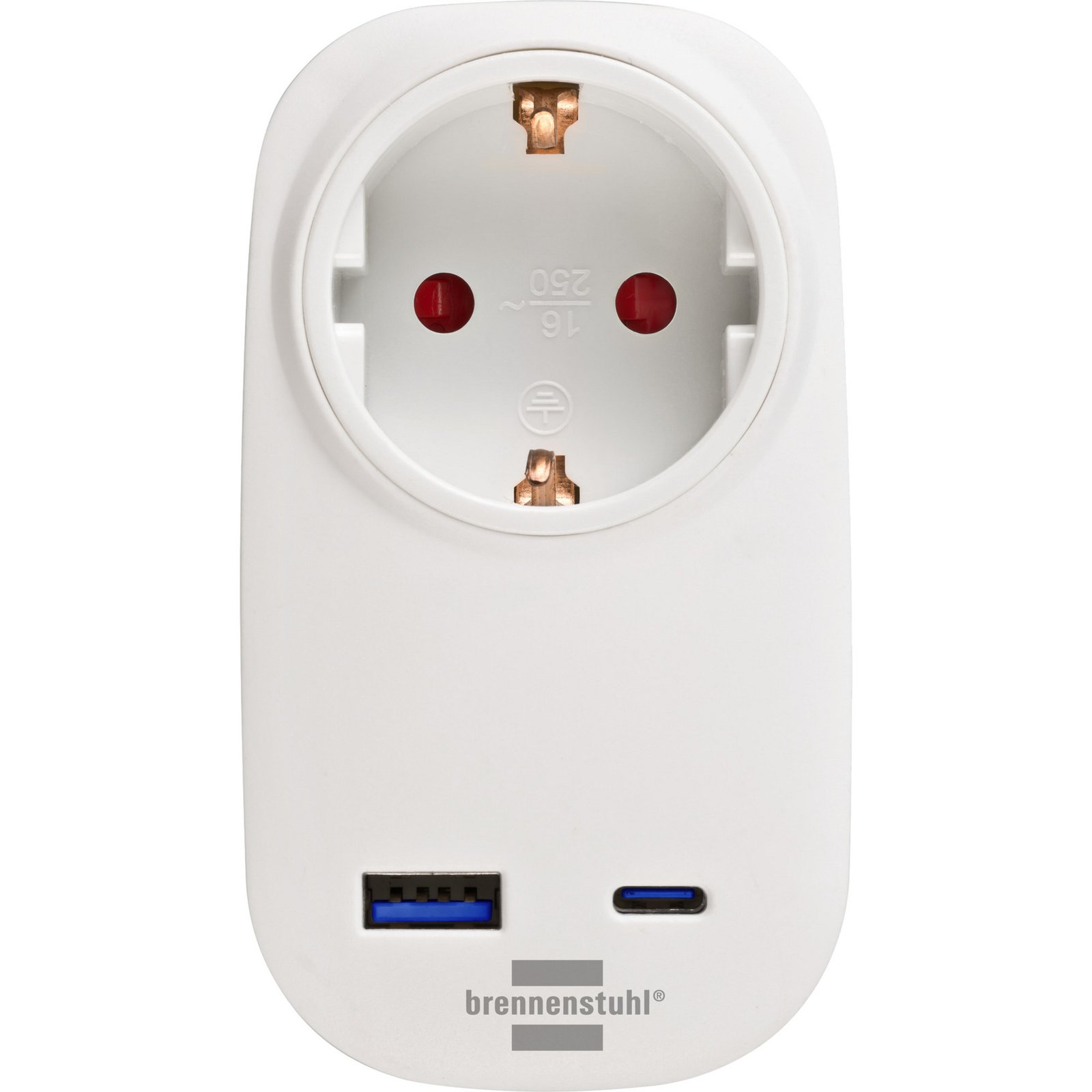 Brennenstuhl Steckdosenadapter + USB Charger PD 20W Blanco