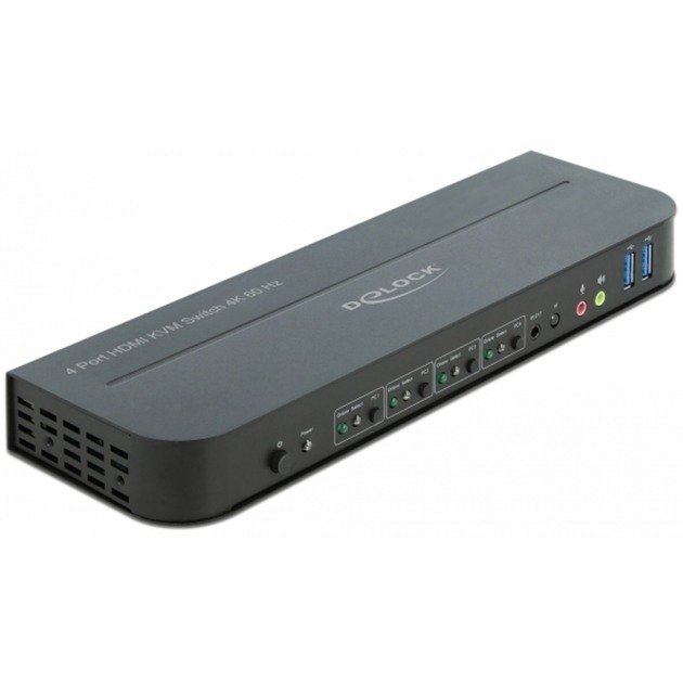 DeLOCK HDMI KVM Switch 4K 60 Hz con USB 3.0 y Audio