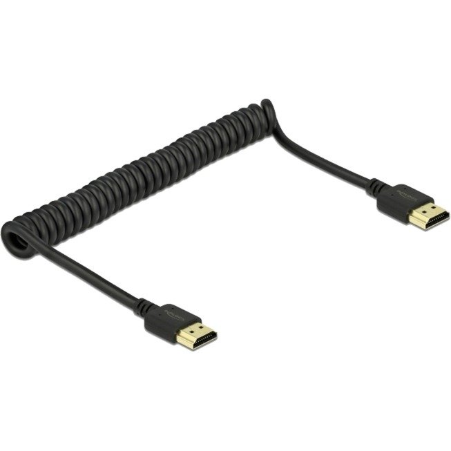 DeLOCK HDMI Spiralkabel 4K 60Hz Negro