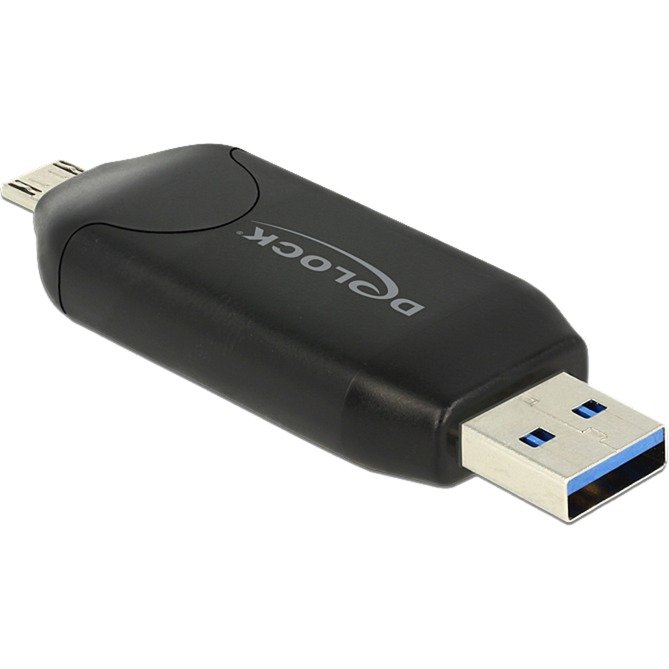 DeLOCK Micro USB OTG Kartenleser + USB 3.0 A macho Negro - Imagen 2