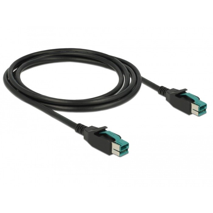 DeLOCK PoweredUSB 12V cable Negro