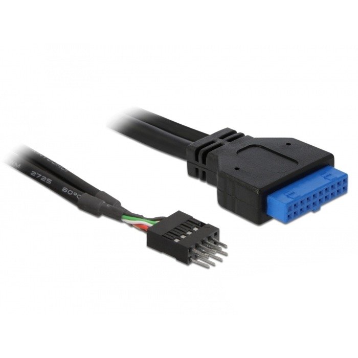 DeLOCK USB 2.0 Adapterkabel Negro