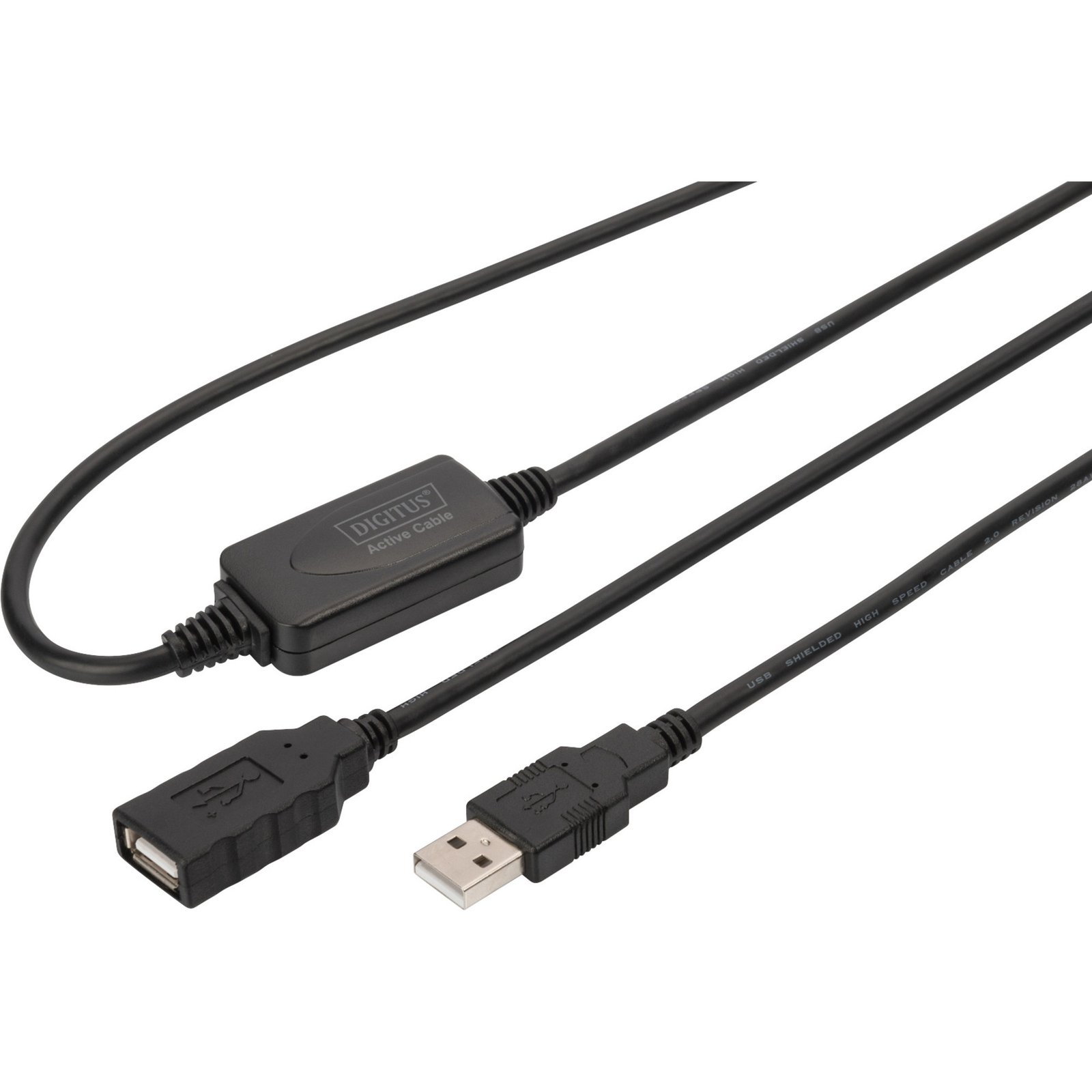 Digitus Aktives USB 2.0 Verlängerungskabel Negro