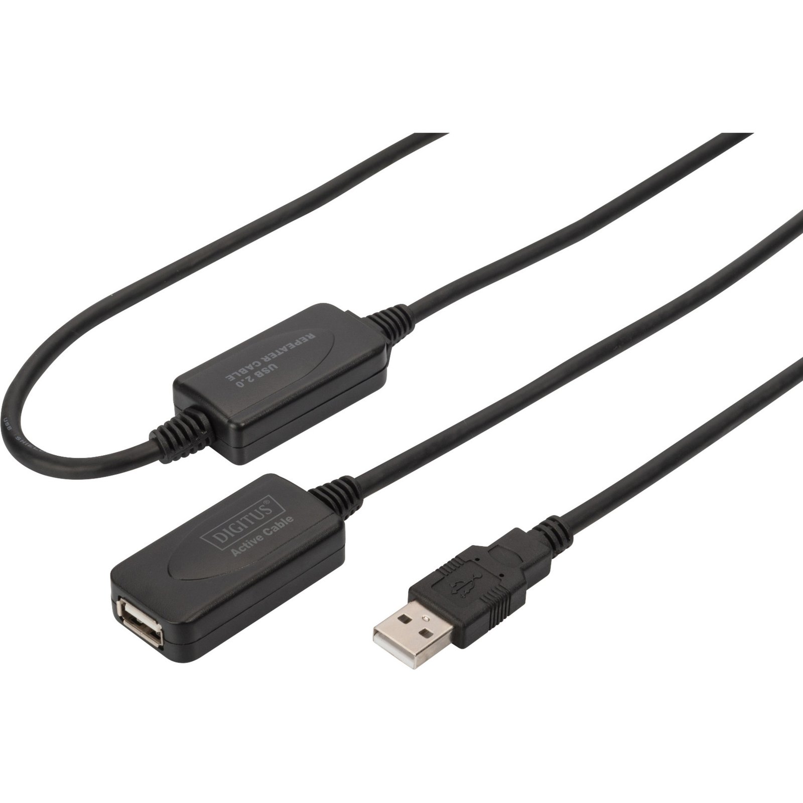 Digitus Aktives USB 2.0 Verlängerungskabel Negro