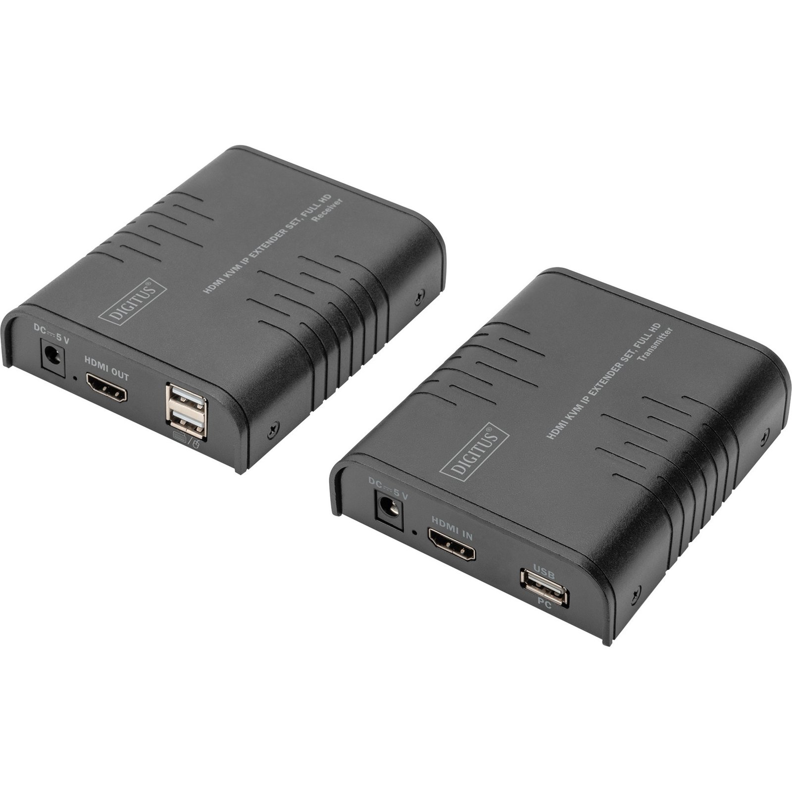 Digitus Full HD HDMI KVM IP Extender Set Negro