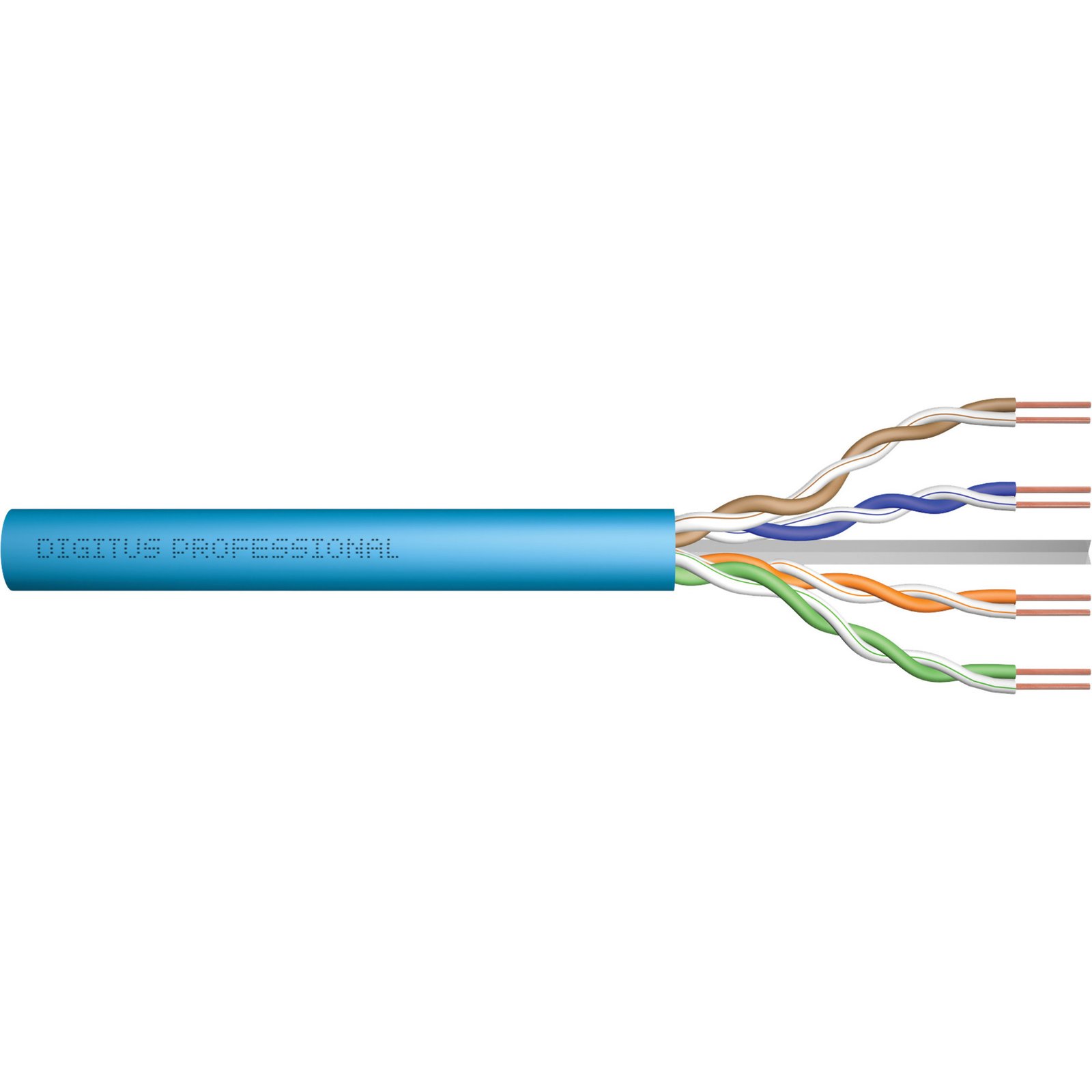 Digitus Professional Cat.6a U/UTP cable de instalación Símplex Azul