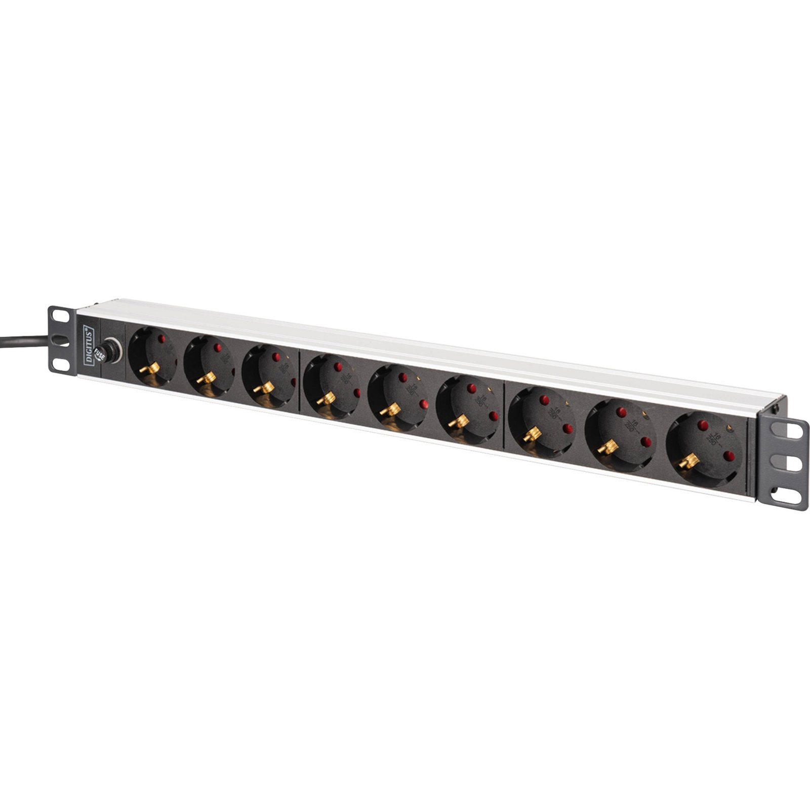 Digitus Steckdosenleiste 19" PDU con Aluminiumprofil Negro