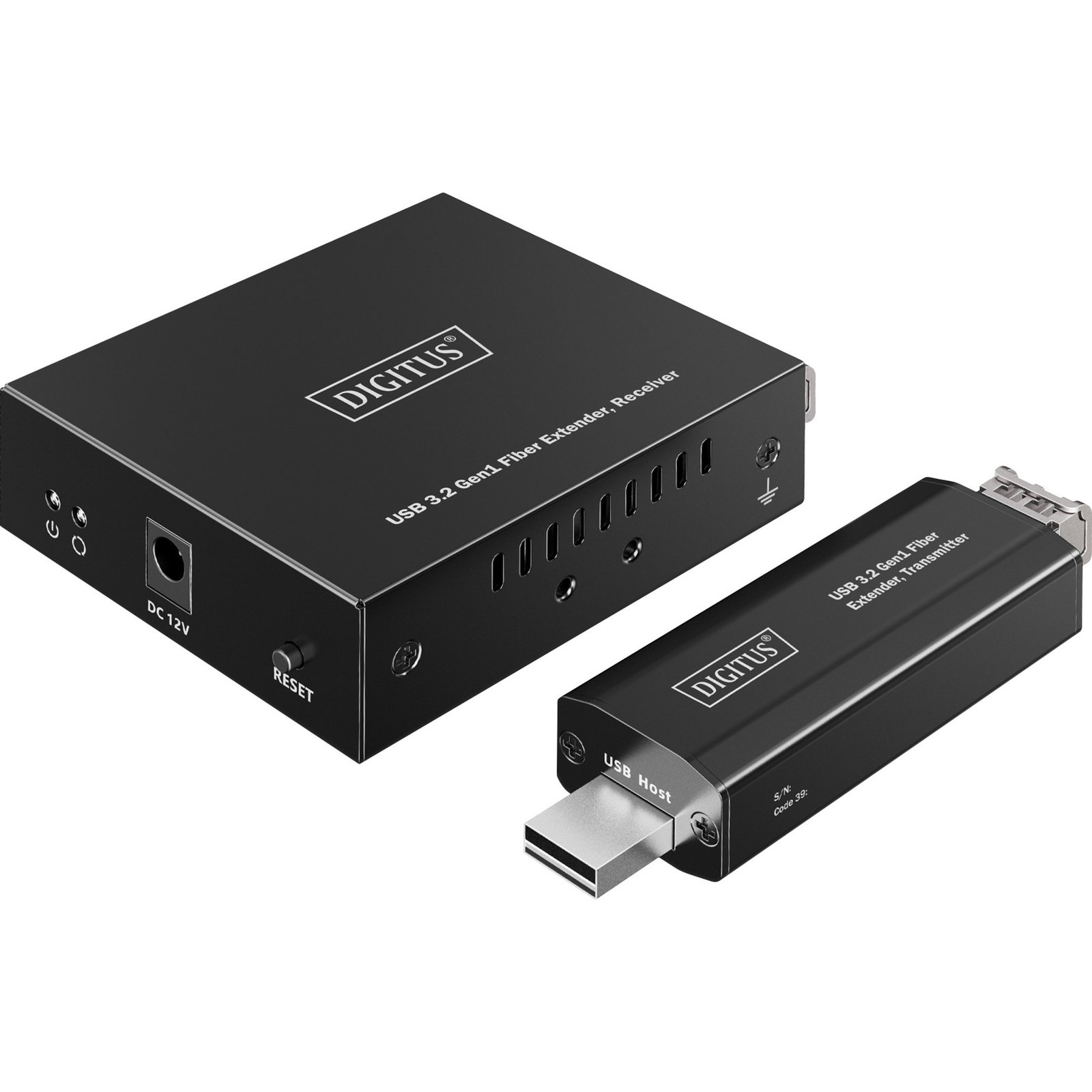 Digitus USB 3.2 Gen1 Fiber Extender Negro