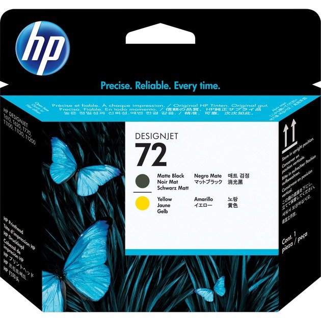 HP Nr. 72 Cabezal de impresión Schwarz matt y Gelb C9384A