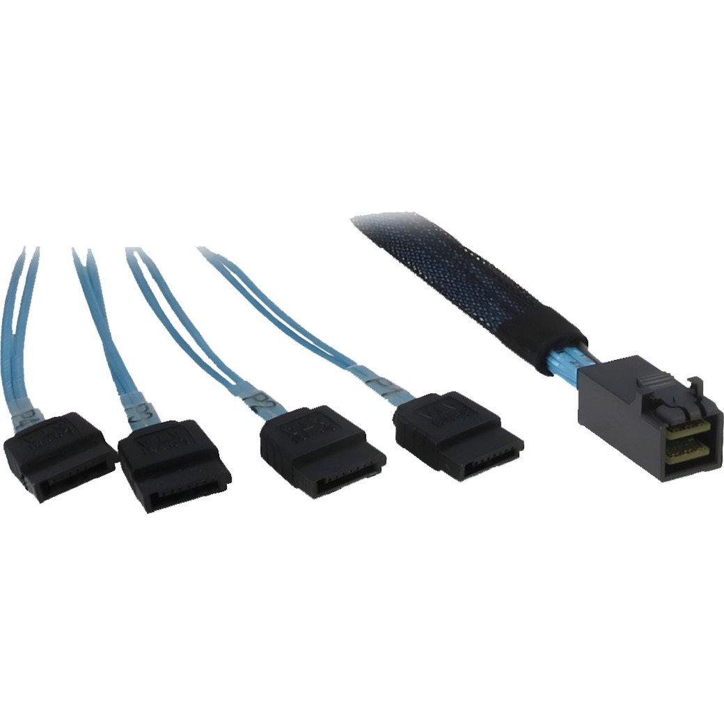 Inter-Tech cable SFF 8643 > 4x SATA Negro