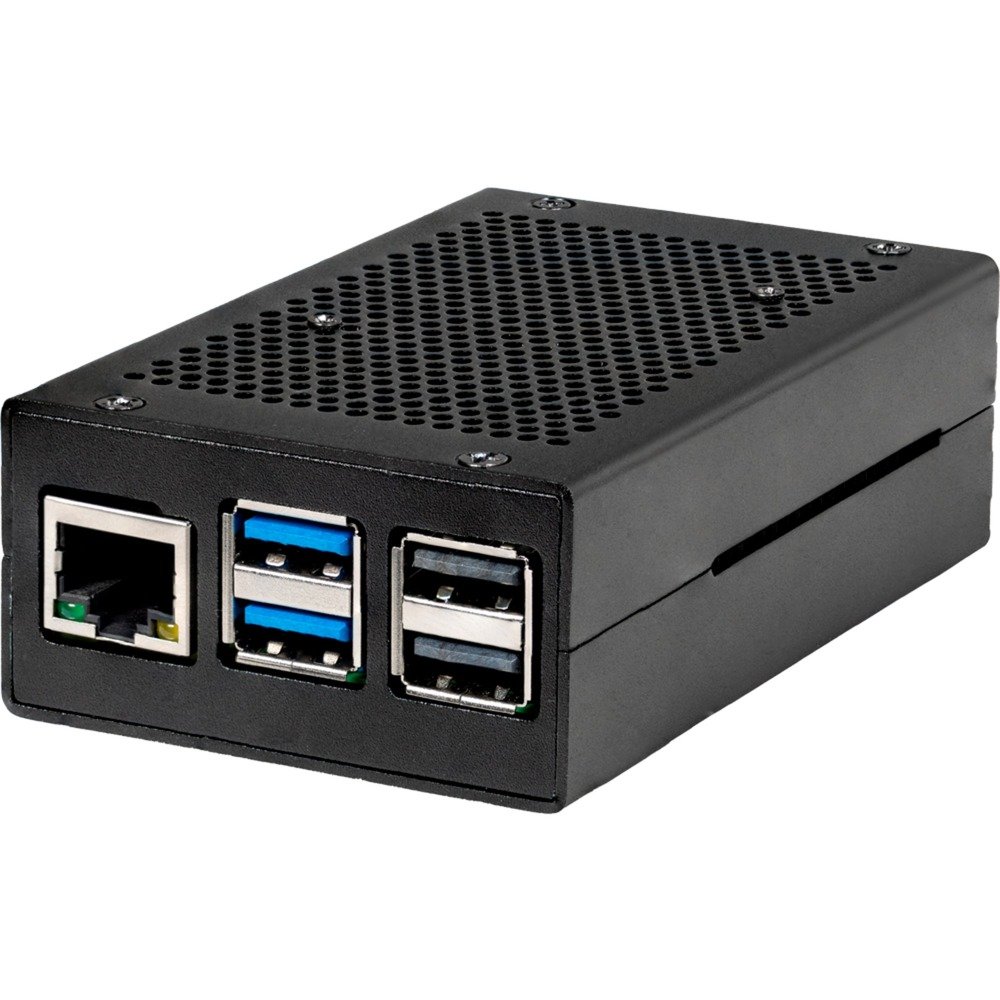 Joy-IT Aluminiumgehäuse para Raspberry Pi 5 Negro