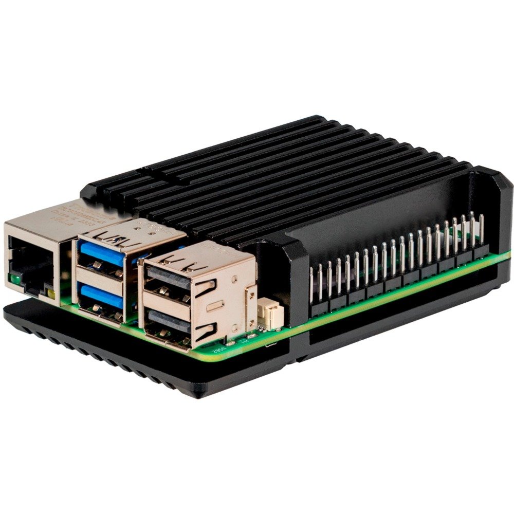 Joy-IT Aluminiumgehäuse para Raspberry Pi 5 Negro