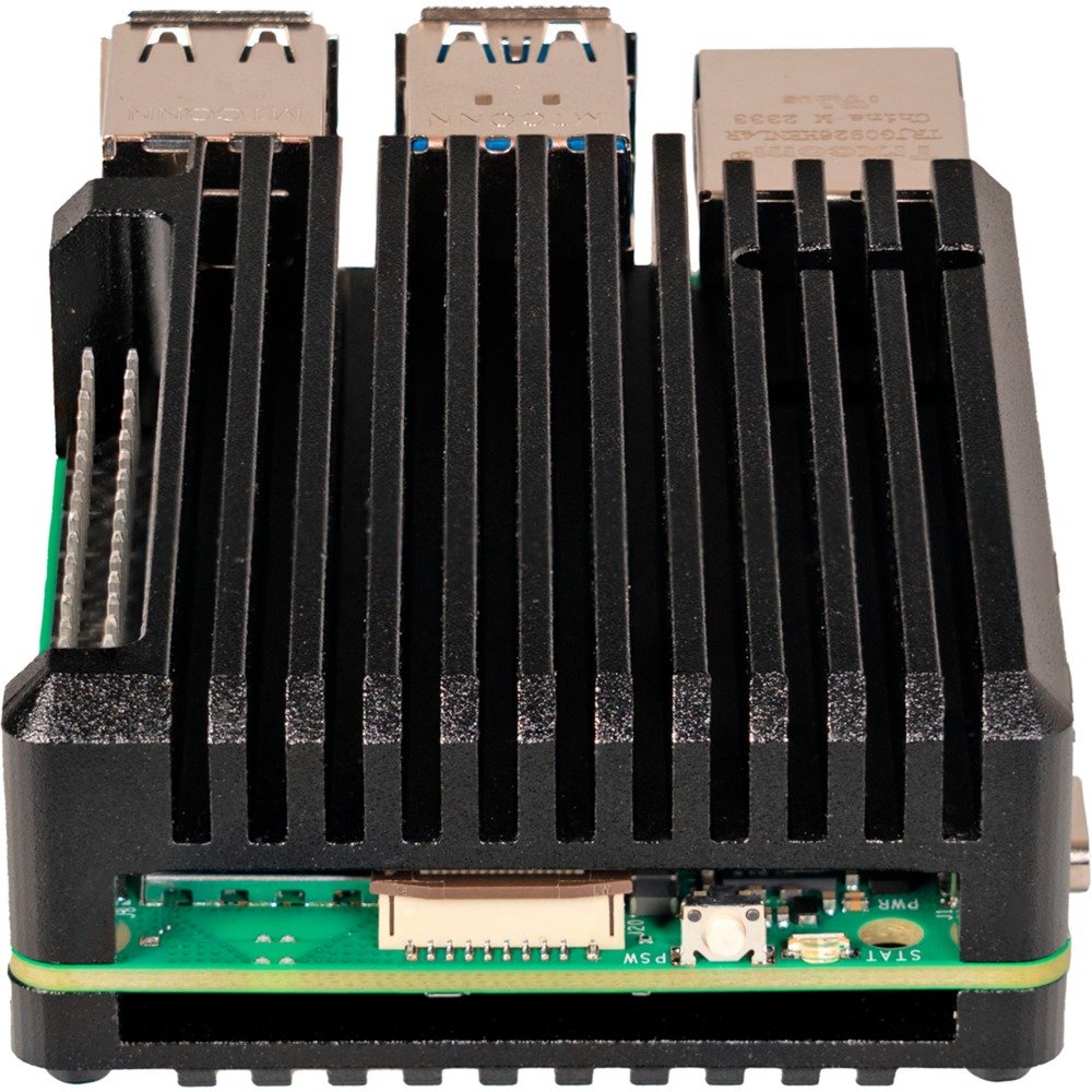 Joy-IT Aluminiumgehäuse para Raspberry Pi 5 Negro - Imagen 2