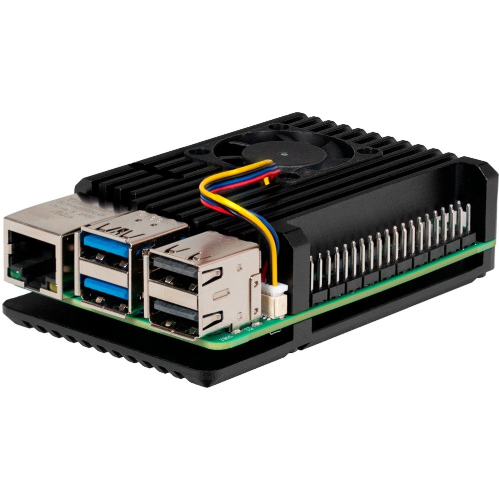 Joy-IT Aluminiumgehäuse para Raspberry Pi 5 Negro
