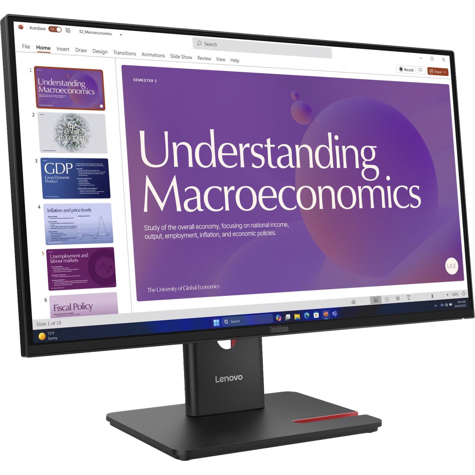 Lenovo ThinkVision T24D-40 Negro